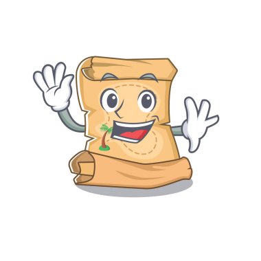 Karakter çantasında sallanan maskot hazine haritası