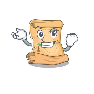 Karakter çantasında başarılı maskot hazine haritası