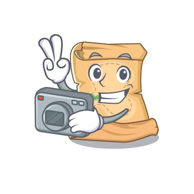 Şekil karakteri Fotoğrafçı hazine haritası karikatür