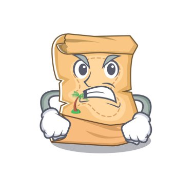 Şekil karakteri kızgın hazine haritası karikatür