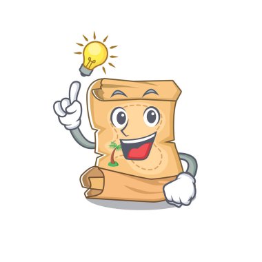 Karikatür ile izole bir fikir hazine haritası var