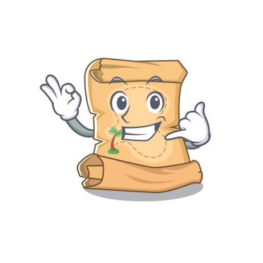 Bana çizgi film ile izole hazine haritası arayın