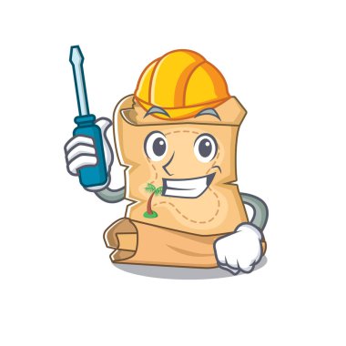 Karikatür ile izole otomotiv hazine haritası