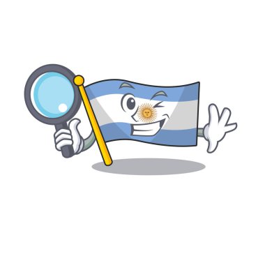 Dedektif bayrak arjantin karakteri ile izole