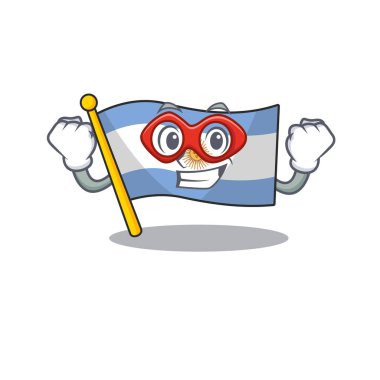 Süper kahraman bayrağı arjantin karakteri ile izole