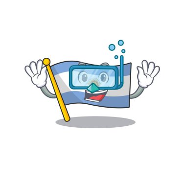 Dalış bayrağı arjantin karakteri ile izole