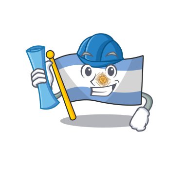 Mimar bayrağı arjantin karakteri ile izole