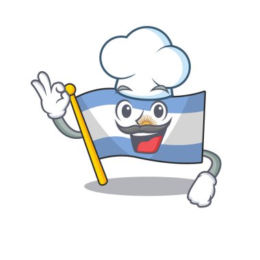 Şef bayrak arjantin karakteri ile izole