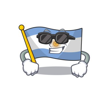 Süper serin bayrak arjantin karakteri ile izole