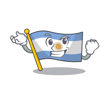 Başarılı bayrak arjantin karakteri ile izole