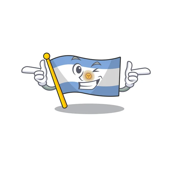 Οι σημαίες της Αργεντινής απομονώθηκαν με το χαρακτήρα — Διανυσματικό Αρχείο