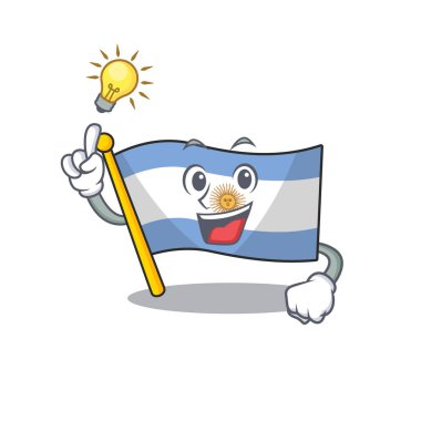 Çizgi film çekmecesinde tutulan arjantin maskot bayrağı bir fikrim var