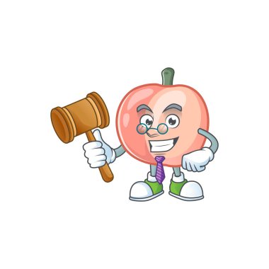 Maskot ile Yargıç meyve şeftali taze karakter