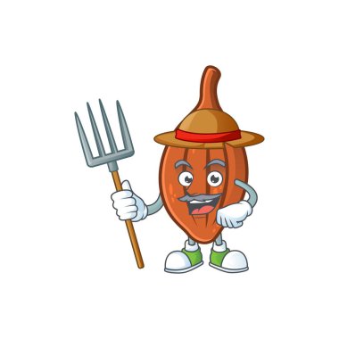 Sembol maskot ile Çiftçi tohumları choco karikatür