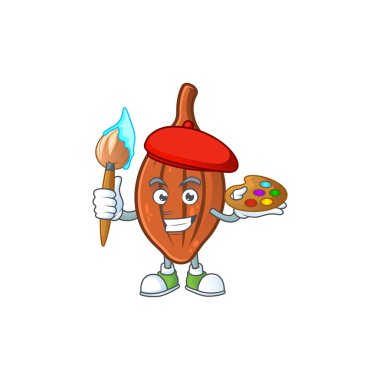 Sembol maskot ile Ressam tohumları choco karikatür