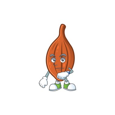 Karakter maskot tarzı ile karikatür choco bekliyor