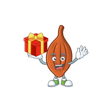 Karakter maskot tarzı ile hediye karikatür choco getir