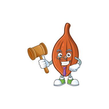 Karakter maskot tarzı ile Yargıç karikatür choco