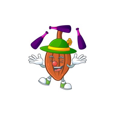 Karakter maskot tarzı ile karikatür choco hokkabazlık