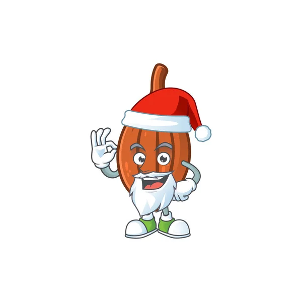 Santa dessin animé choco avec le style de la mascotte de caractère — Image vectorielle