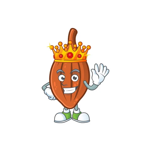 King kreslený Choco se stylem maskot znaků — Stockový vektor