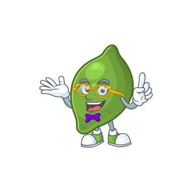 Geek kireç taze karikatür maskotu için sevimli