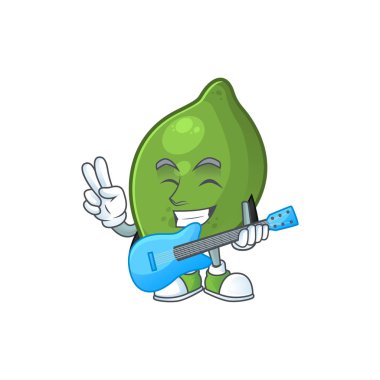 Lezzetli madde için gitar sevimli meyve kireç ile