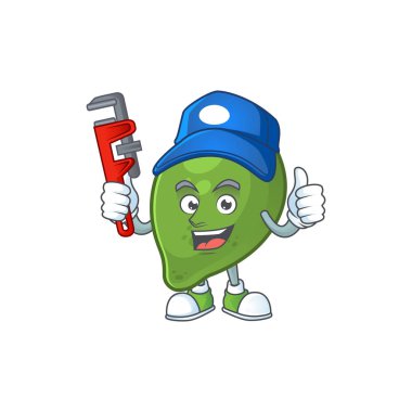 Mutfak için tesisatçı taze kireç çizgi film karakteri