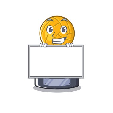 Karakter izole kurulu voleybol kupa ile sırıtarak