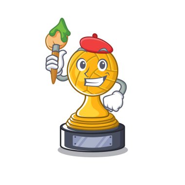 Sanatçı voleybol kupası karakter izole