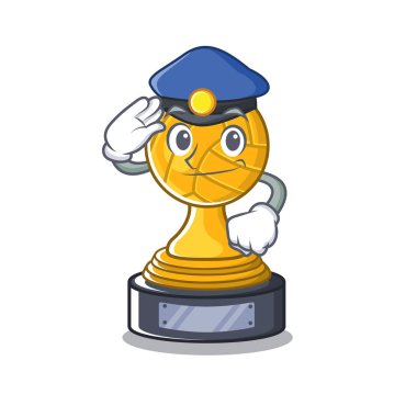 Polis voleybol kupa karakteri izole