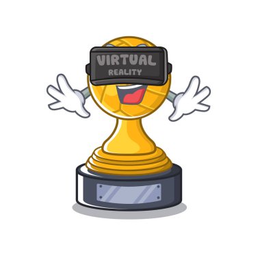 Karakter şeklinde sanal gerçeklik voleybol kupa