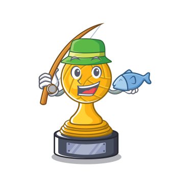 Karakter şeklinde Balıkçılık voleybol kupa