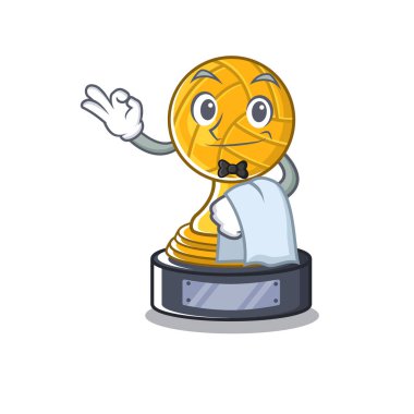 Karakter şeklinde Garson voleybol kupası