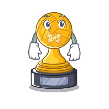 Sessiz voleybol kupa cartoona bove karakter tablosu görüntülendi