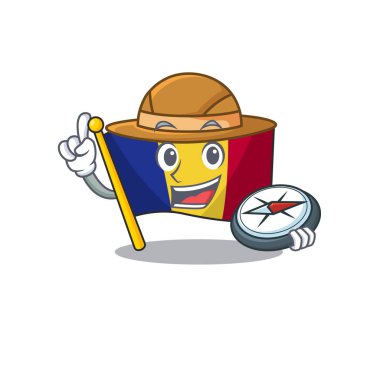 Explorer romen karikatür bayrağı çekmecede katlanmış