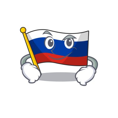 Karikatür dolapsaklanan smirking bayrak Rus