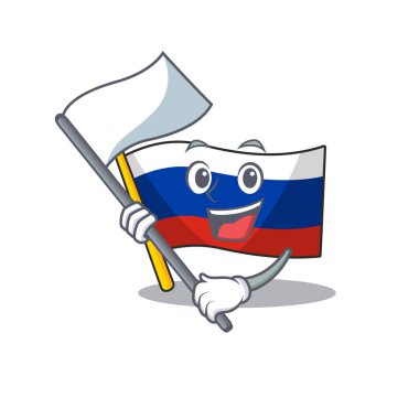 Karikatürde izole bayrak rusya ile