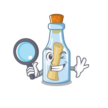 Karikatür şişede Dedektif mesajı