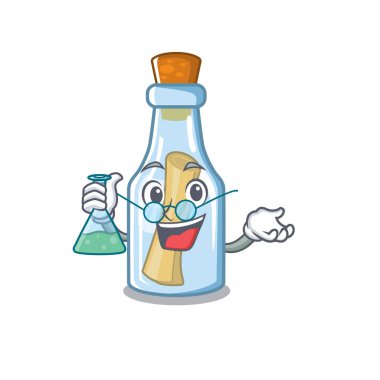 Karikatür şişede Profesör mesajı