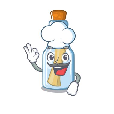 Karikatür şişede Şef mesajı