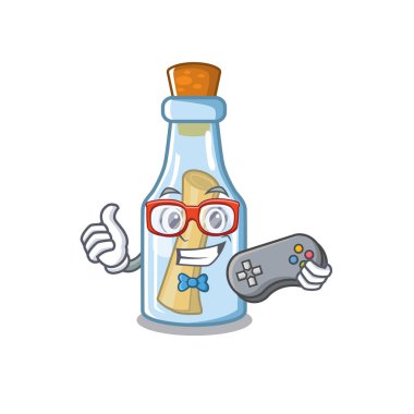 Bir karakter üzerinde şişe içinde Oyuncu mesajı