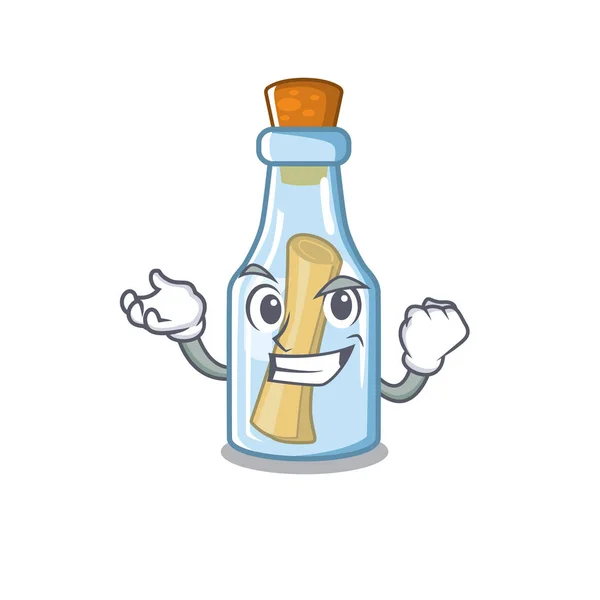 Message réussi en bouteille sur le dessin animé — Image vectorielle