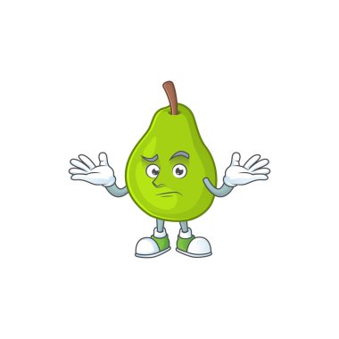 Maskot ile Grinning guava taze şekil karikatür