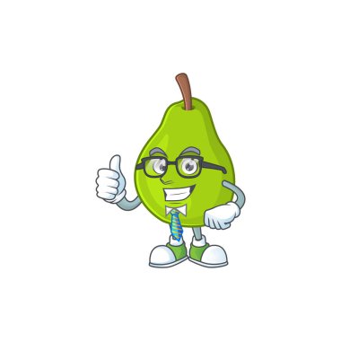 Maskot ile işadamı guava taze şekil karikatür