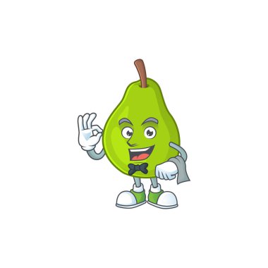 Garson guava meyve olgun maskot karikatür tarzı.