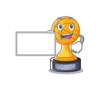 Masa basketbol kupa maskotu izole ile