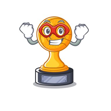 Çekmecede Süper kahraman karikatür basketbol kupa ekran