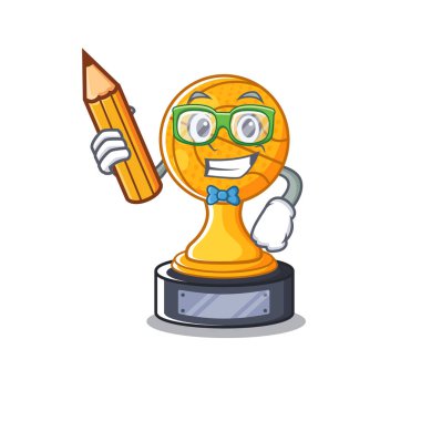 Çekmecede öğrenci karikatür basketbol kupa ekran