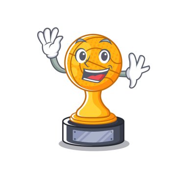 Çekmecede sallanan karikatür basketbol kupa ekran